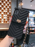 Luxurious Portable with Metal lanyard Phone Case For IPhone 11 Pro X XR XS Max All-inclusive Phone Cover For IPhone 6s 7 8 plus