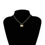 Gold Chain Butterfly Pendant Choker Necklace Women Statement Collares Bohemian Beach Jewelry Gift Collier Cheap