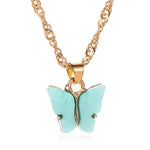 Gold Chain Butterfly Pendant Choker Necklace Women Statement Collares Bohemian Beach Jewelry Gift Collier Cheap