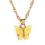 Gold Chain Butterfly Pendant Choker Necklace Women Statement Collares Bohemian Beach Jewelry Gift Collier Cheap