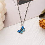 Gold Chain Butterfly Pendant Choker Necklace Women Statement Collares Bohemian Beach Jewelry Gift Collier Cheap