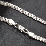 men's fashion 925 sterling silver Fine Jewelry 5mm 20 feet 50 cm silver necklace collier es Plata